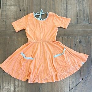 Omi Jo cantaloupe half sleeve dancer dress